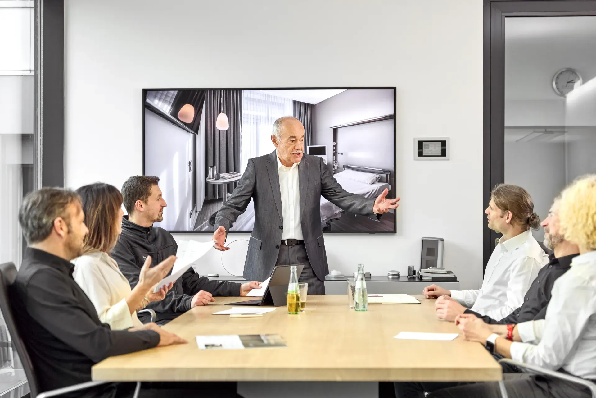 Several people in a meeting situation